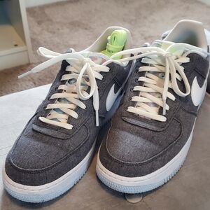 Nike Dark Gray and White Men's Sneakers